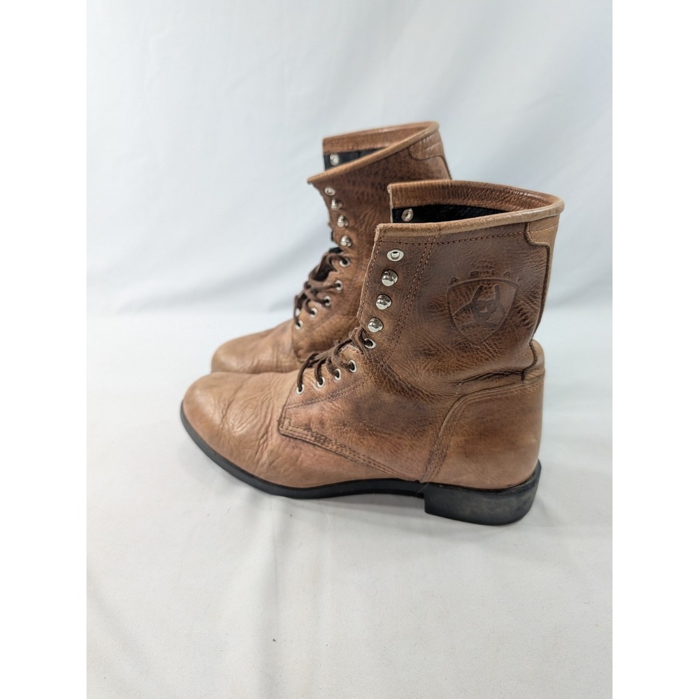 ARIAT Heritage  LACER Men's 8.5 Brown Leather Western Boots Nice Soft